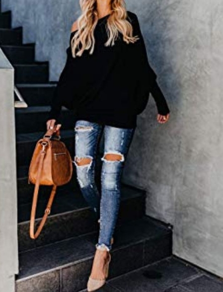 Cozy Off Shoulder Knit Top - Picture 2 of 5